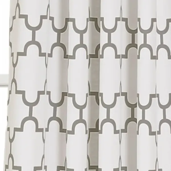 Curtains & Drapes-Kirkland's Home Light Linen Lace Curtain Panel Set, 84 In. Gray