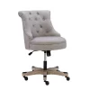 Office Furniture-Kirkland's Home Light Miller Tufted Office Chair Gray