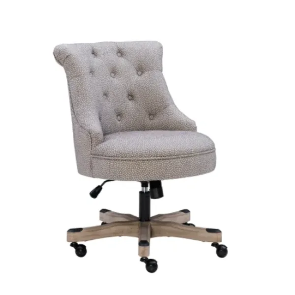 Office Furniture-Kirkland's Home Light Miller Tufted Office Chair Gray