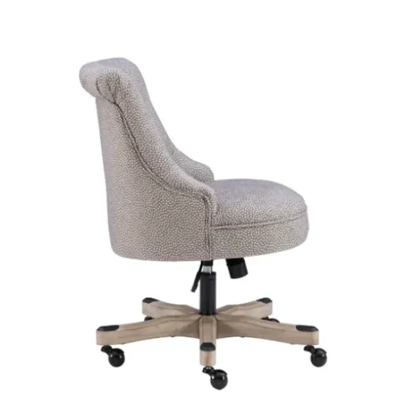 Office Furniture-Kirkland's Home Light Miller Tufted Office Chair Gray