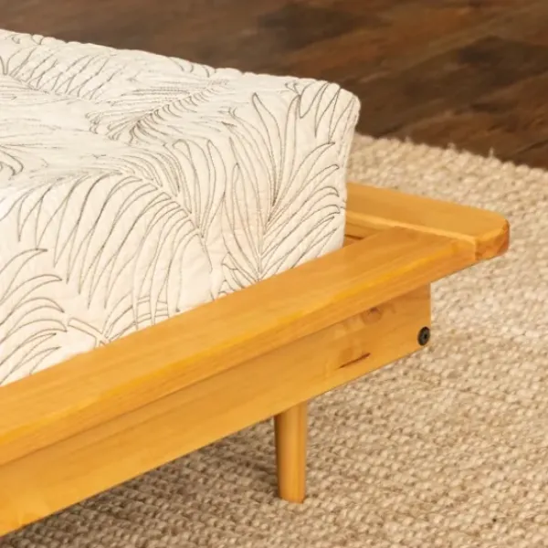 Beds & Headboards-Kirkland's Home Light Oak Modern Spindle Wooden Queen Bed Tan