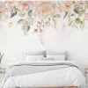 Wall Murals & Wall Decals-Kirkland's Home Light Pink Garden Peel And Stick Wall Mural Pink/White