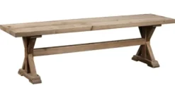 Benches & Ottomans-Kirkland's Home Light Reclaimed Wood Hourglass Base Bench Brown