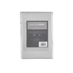 Bed Sheets-Kirkland's Home Light Satin King 2-Pc. Pillow Case Set Gray