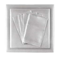 Bed Sheets-Kirkland's Home Light Satin 6-Pc. King Sheet Set Gray