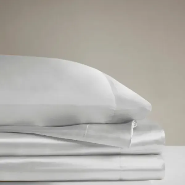 Bed Sheets-Kirkland's Home Light Satin 6-Pc. Queen Sheet Set Gray