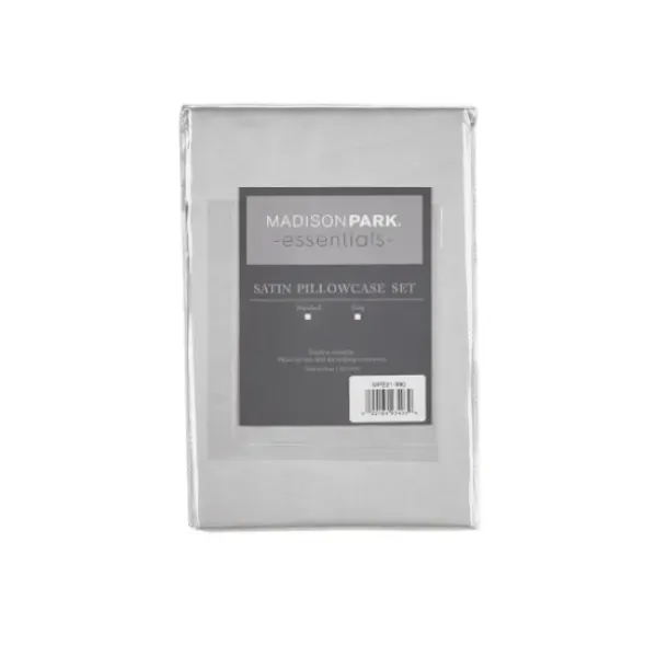 Bed Sheets-Kirkland's Home Light Satin Standard 2-Pc. Pillow Case Set Gray