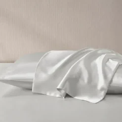 Bed Sheets-Kirkland's Home Light Satin Standard 2-Pc. Pillow Case Set Gray
