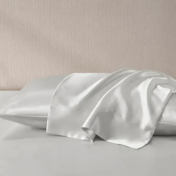 Bed Sheets-Kirkland's Home Light Satin Standard 2-Pc. Pillow Case Set Gray
