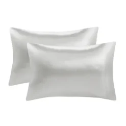 Bed Sheets-Kirkland's Home Light Satin Standard 2-Pc. Pillow Case Set Gray