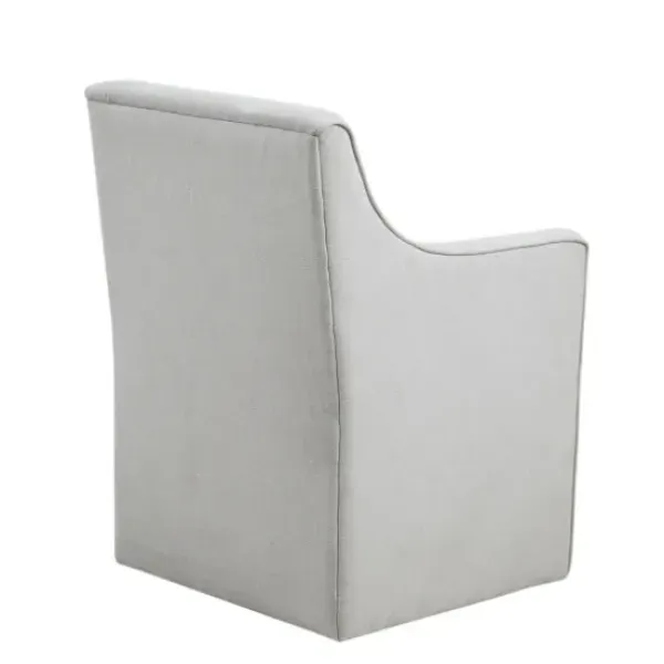 Dining Chairs-Kirkland's Home Light Slipcover Dining Chair With Casters Gray