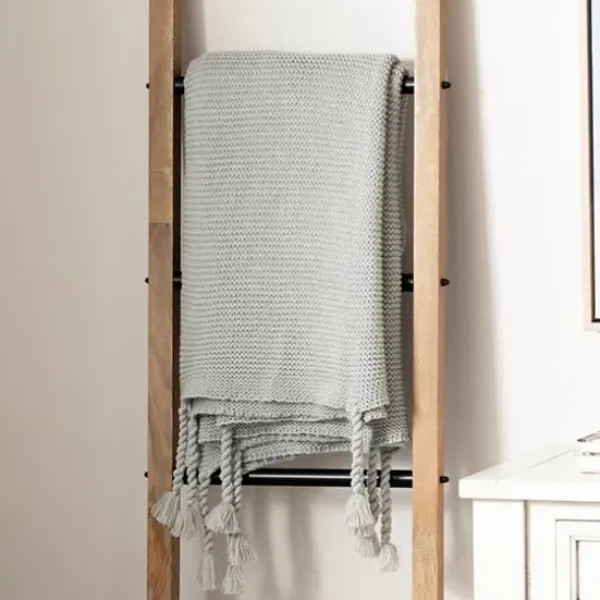 Blankets & Throws-Kirkland's Home Light Spring Knit Throw Blanket Gray