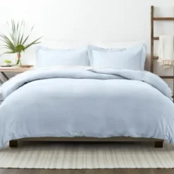 Duvets-Kirkland's Home Light Ultra Soft 3-Pc. Queen Duvet Cover Set Blue