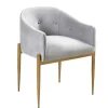 Dining Chairs-Kirkland's Home Light Velvet Button Dining Chairs, Set Of 2 Gray