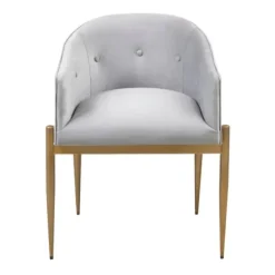 Dining Chairs-Kirkland's Home Light Velvet Button Dining Chairs, Set Of 2 Gray