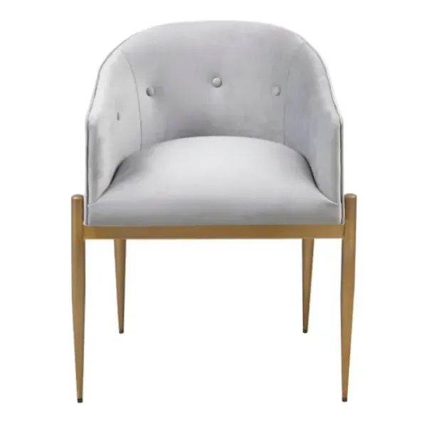 Dining Chairs-Kirkland's Home Light Velvet Button Dining Chairs, Set Of 2 Gray