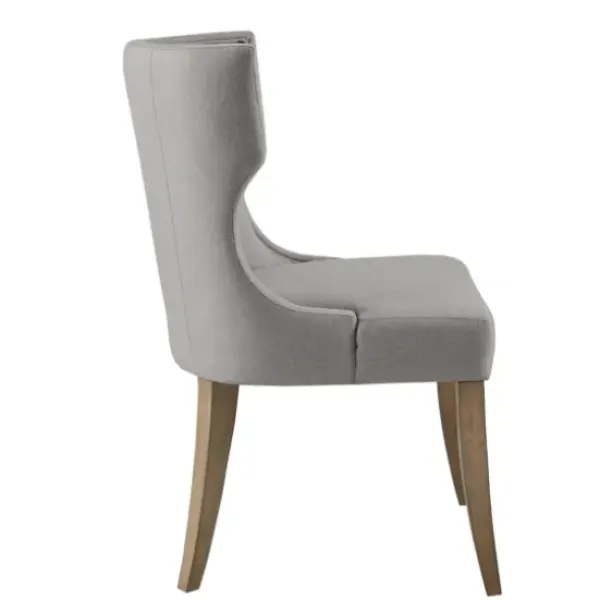 Dining Chairs-Kirkland's Home Light Wingback Dining Chair Gray
