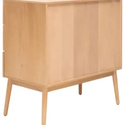 Dressers & Chests-Kirkland's Home Light Wood And Cane 3-Drawer Chest Brown