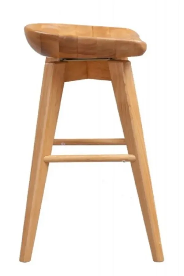 Bar Stools & Counter Height Stools-Kirkland's Home Light Wood Backless Swivel Counter Stool Tan