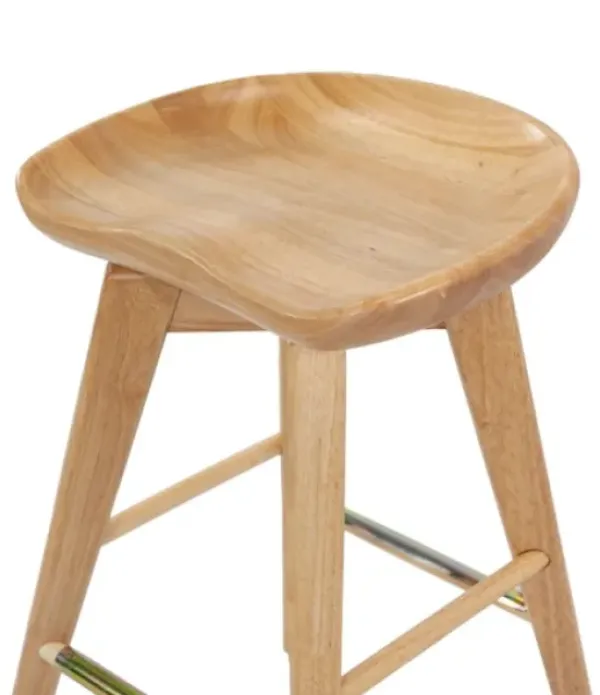 Bar Stools & Counter Height Stools-Kirkland's Home Light Wood Backless Swivel Counter Stool Tan