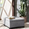 Benches & Ottomans-Kirkland's Home Lila Tufted Charcoal Storage Ottoman Gray