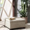 Benches & Ottomans-Kirkland's Home Lila Tufted Sand Storage Ottoman Tan