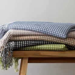 Blankets & Throws-Kirkland's Home Lilac And White Waffle Knit Fringe Throw Pink