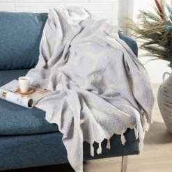 Blankets & Throws-Kirkland's Home Lilac Honeycomb Cotton Throw Purple