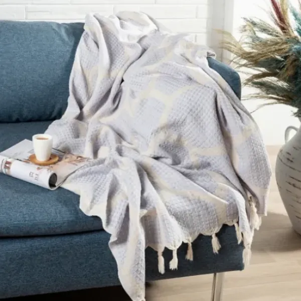 Blankets & Throws-Kirkland's Home Lilac Honeycomb Cotton Throw Purple