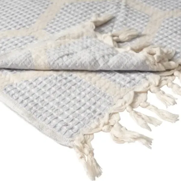 Blankets & Throws-Kirkland's Home Lilac Honeycomb Cotton Throw Purple