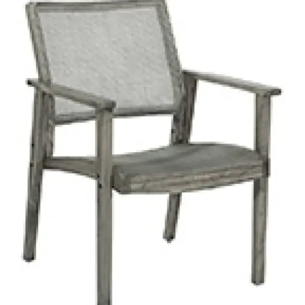 Accent Chairs-Kirkland's Home Linden Woven Cane Accent Chair Gray