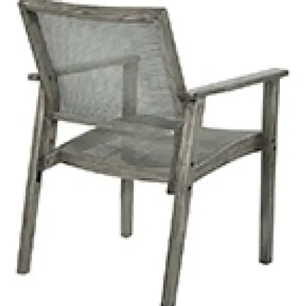 Accent Chairs-Kirkland's Home Linden Woven Cane Accent Chair Gray
