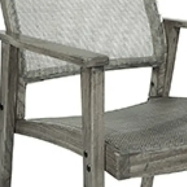 Accent Chairs-Kirkland's Home Linden Woven Cane Accent Chair Gray