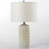 Table Lamps-Kirkland's Home Line Textured Whitewash Table Lamp Ivory