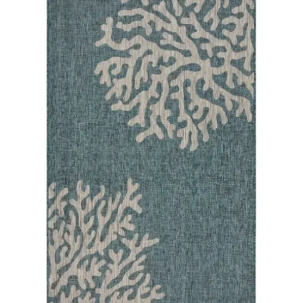 Outdoor Rugs-Kirkland's Home Linear Macy Indoor/Outdoor Area Rug, 7X9 Green