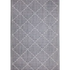 Outdoor Rugs-Kirkland's Home Linear Sundry Outdoor Area Rug, 5X7 Gray