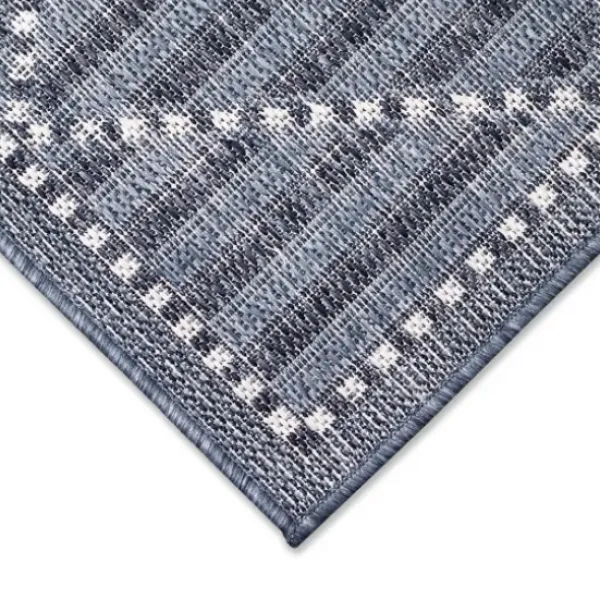 Outdoor Rugs-Kirkland's Home Linear Sundry Outdoor Area Rug, 5X7 Gray