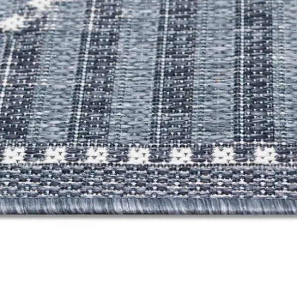 Outdoor Rugs-Kirkland's Home Linear Sundry Outdoor Area Rug, 5X7 Gray