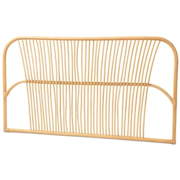 Beds & Headboards-Kirkland's Home Linear Weave Rat Queen Headboard Tan