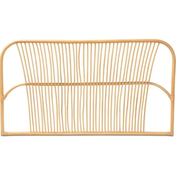 Beds & Headboards-Kirkland's Home Linear Weave Rat Queen Headboard Tan