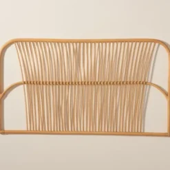 Beds & Headboards-Kirkland's Home Linear Weave Rat Queen Headboard Tan