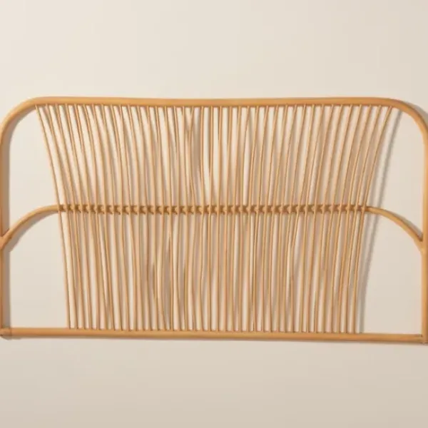 Beds & Headboards-Kirkland's Home Linear Weave Rat Queen Headboard Tan