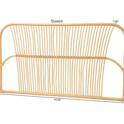 Beds & Headboards-Kirkland's Home Linear Weave Rat Queen Headboard Tan