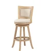 Bar Stools & Counter Height Stools-Kirkland's Home Linen And Driftwood Nailhead Swivel Bar Stool Brown