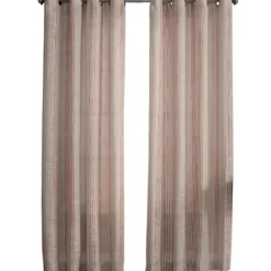 Curtains & Drapes-Kirkland's Home Linen Blend Curtain Panel Set, 84 In Gray
