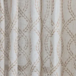 Curtains & Drapes-Kirkland's Home Linen Braided Top Curtain Panel Set, 84 In. White