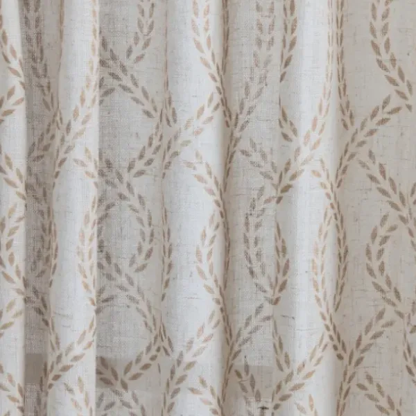 Curtains & Drapes-Kirkland's Home Linen Braided Top Curtain Panel Set, 84 In. White