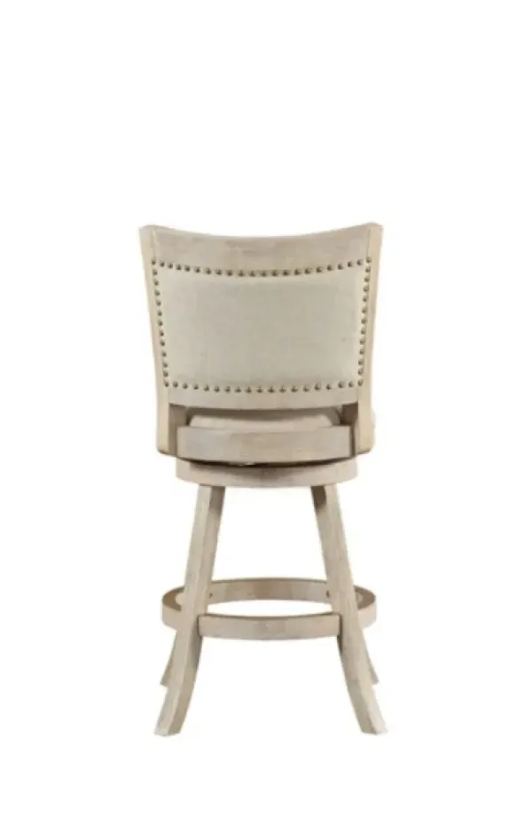 Bar Stools & Counter Height Stools-Kirkland's Home Linen Nailhead Trim Counter Stool, 38 In. Ivory