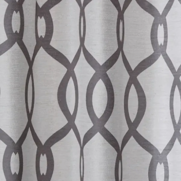 Curtains & Drapes-Kirkland's Home Linen Woven Single Curtain Panel, 84 In. Ivory