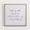 Wall Quotes & Signs-Kirkland's Home Little By Little Linen Wall Plaque Gray/Purple